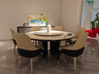 Luxury Marble Round Dining Table with Rotating Centerpiece