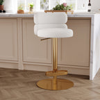 Modern Swivel Adjustable Height Kitchen Counter Bar Stools with Footrest for Living Room Dining Room