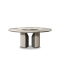 Luxury Marble Round Dining Table with Rotating Centerpiece