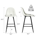 Modern Metal Counter Height Barstools for Kitchen Home Bar