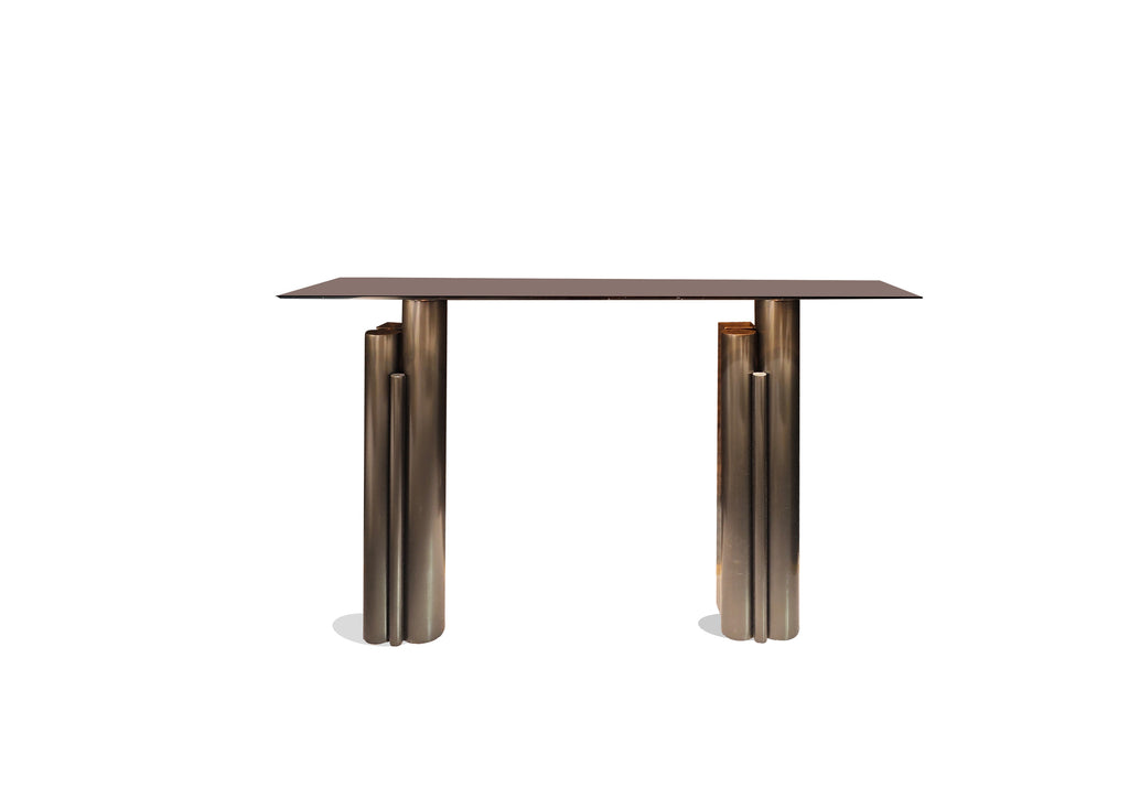 Luxury Metallic-Base Console Table