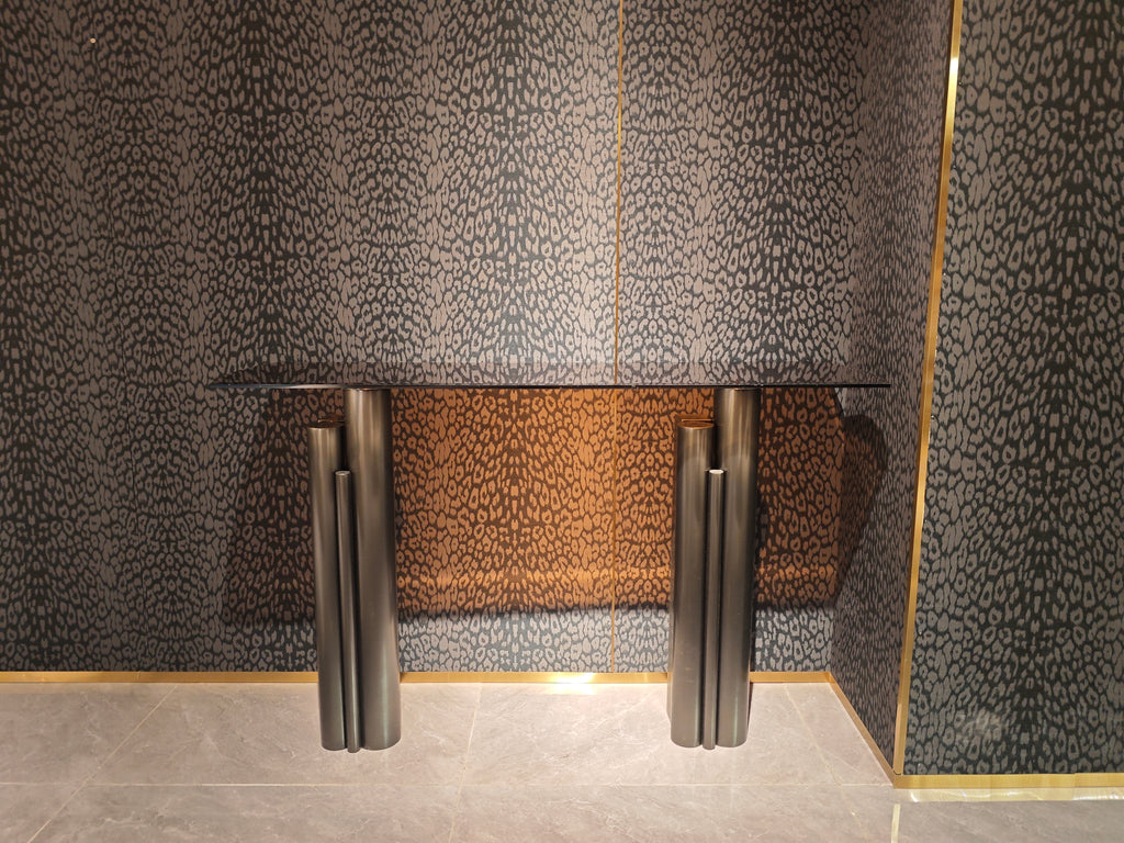 Luxury Metallic-Base Console Table