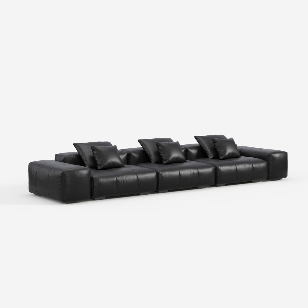 Modern Black Pixel Sofa, Minimalist Upholstered Corner Sofa for Living Room 910#
