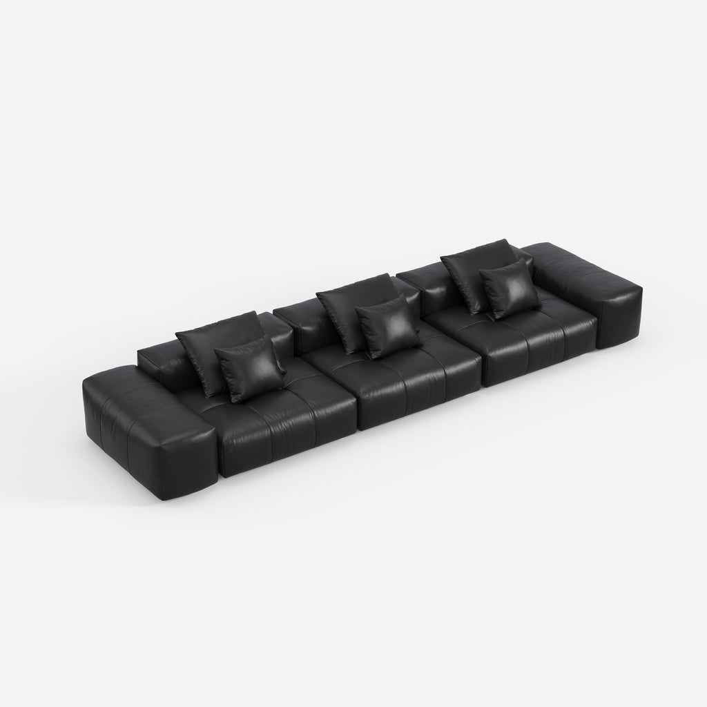 Modern Black Pixel Sofa, Minimalist Upholstered Corner Sofa for Living Room 910#