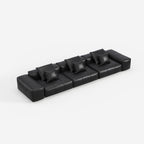 Modern Black Pixel Sofa, Minimalist Upholstered Corner Sofa for Living Room 910#