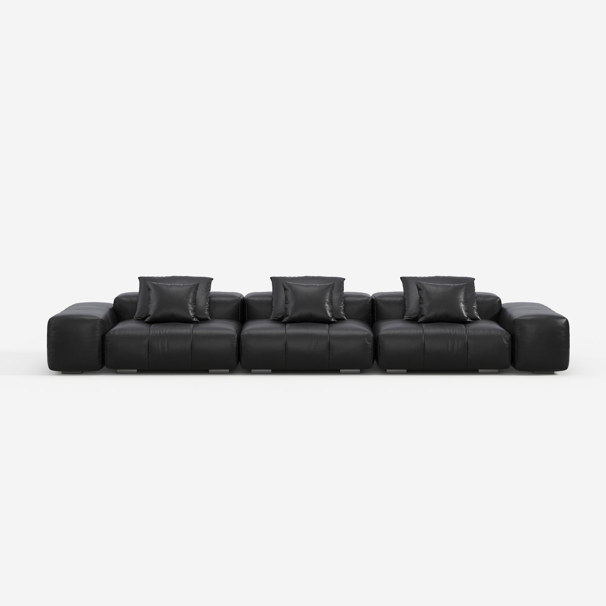 Modern Black Pixel Sofa, Minimalist Upholstered Corner Sofa for Living Room 910#