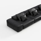 Modern Black Pixel Sofa, Minimalist Upholstered Corner Sofa for Living Room 910#