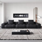 Modern Black Pixel Sofa, Minimalist Upholstered Corner Sofa for Living Room 910#
