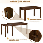 5-Piece Extendable Dining Table Set