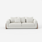 Modern Light Grey Fabric Sectional Sofa, Minimalist Upholstered Corner Sofa for Home 950#