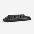 Contemporary Dark Modular Sofa, Luxury Fabric Sectional Couch for High-end Living Room 956#