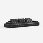 Contemporary Dark Modular Sofa, Luxury Fabric Sectional Couch for High-end Living Room 956#