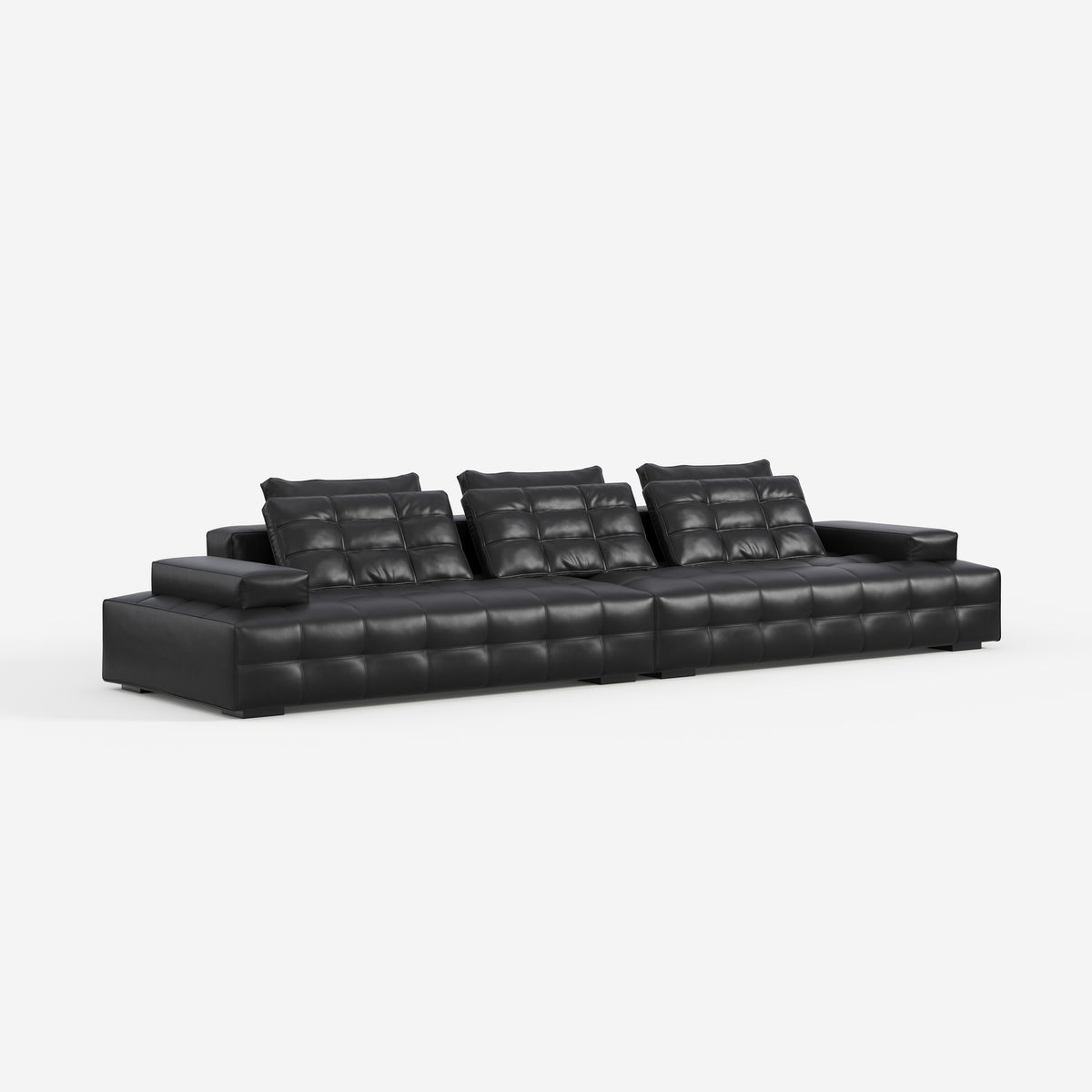 Contemporary Dark Modular Sofa, Luxury Fabric Sectional Couch for High-end Living Room 956#