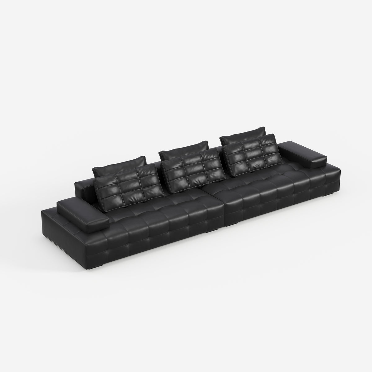 Contemporary Dark Modular Sofa, Luxury Fabric Sectional Couch for High-end Living Room 956#