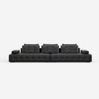 Contemporary Dark Modular Sofa, Luxury Fabric Sectional Couch for High-end Living Room 956#