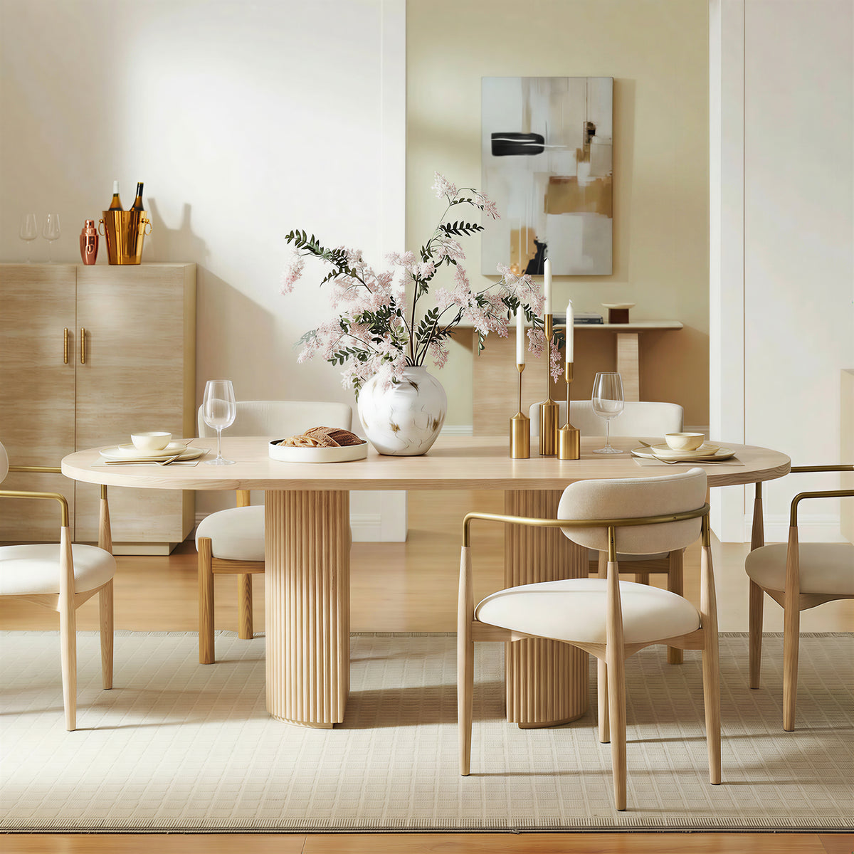 Light Solid Wood Frame Dining Chair for Home Dining Space DC-1002