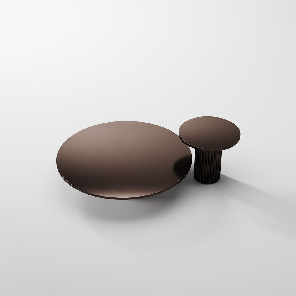Solid Wood Round Nesting Coffee Table for Home Interior CT-1011