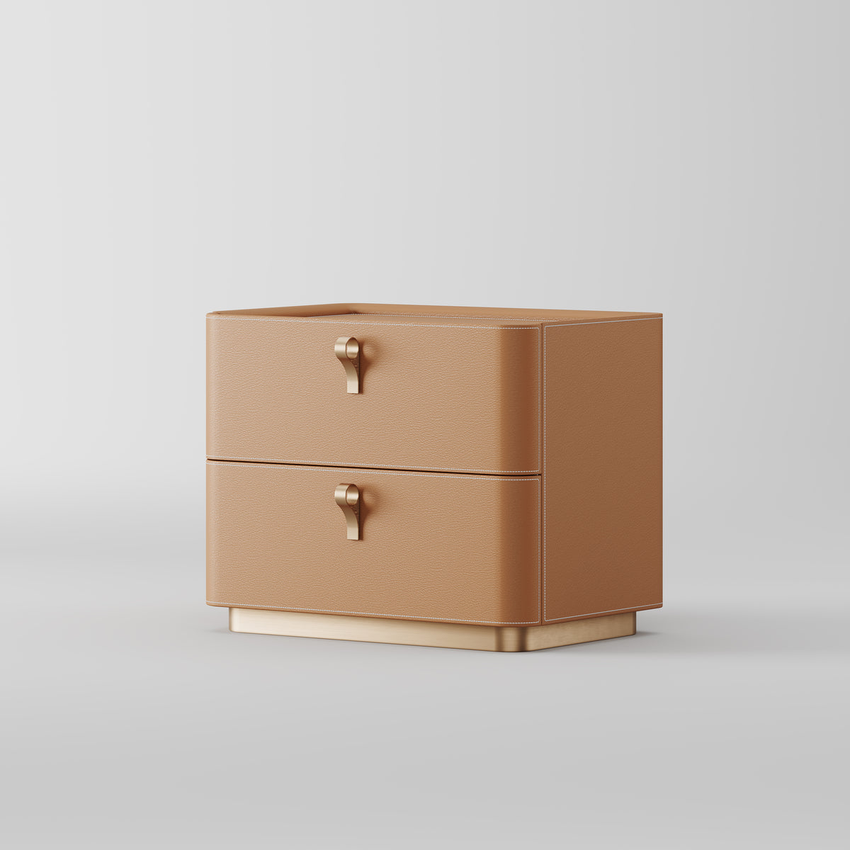 Solid Wood 2-Drawer Bedside Nightstand for Bedroom Storage BT-6003
