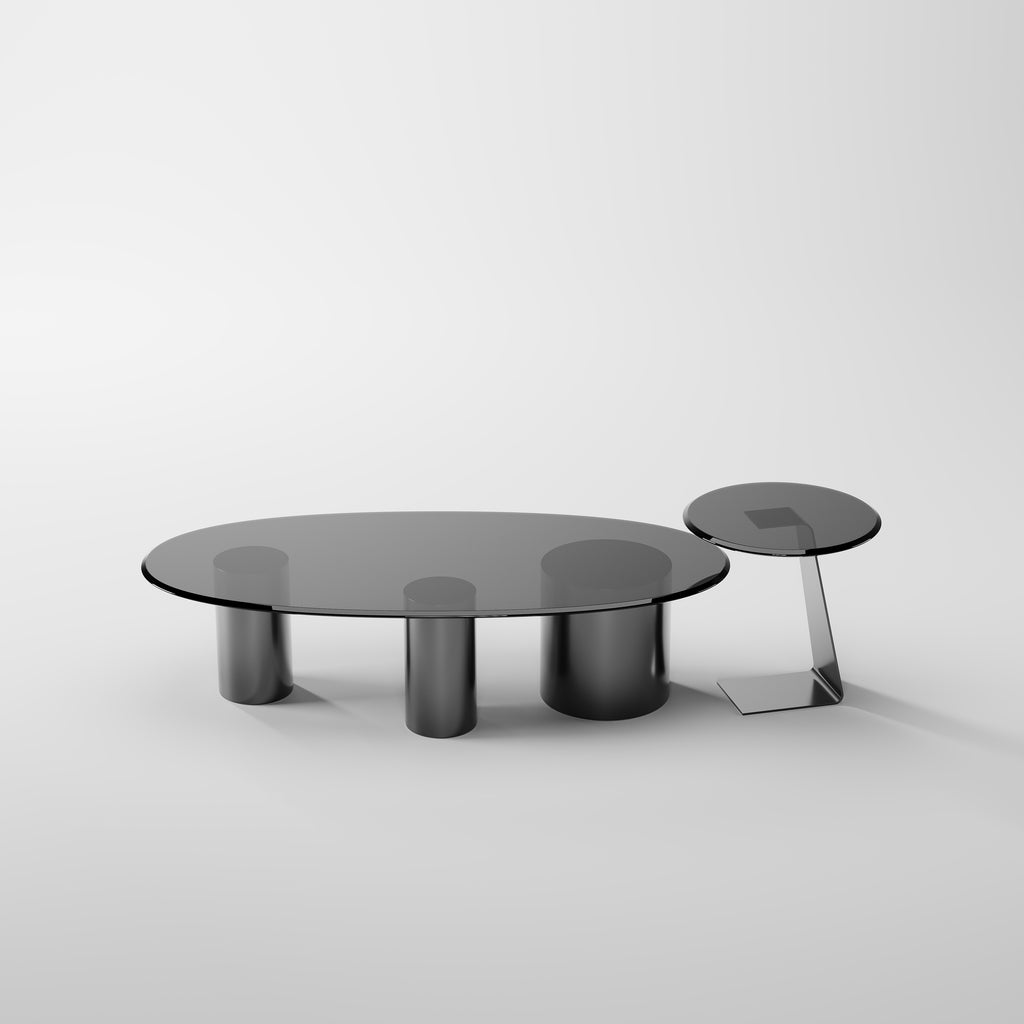 Asymmetrical Sculptural Coffee Table Set for Hotel Lobby CT-1012