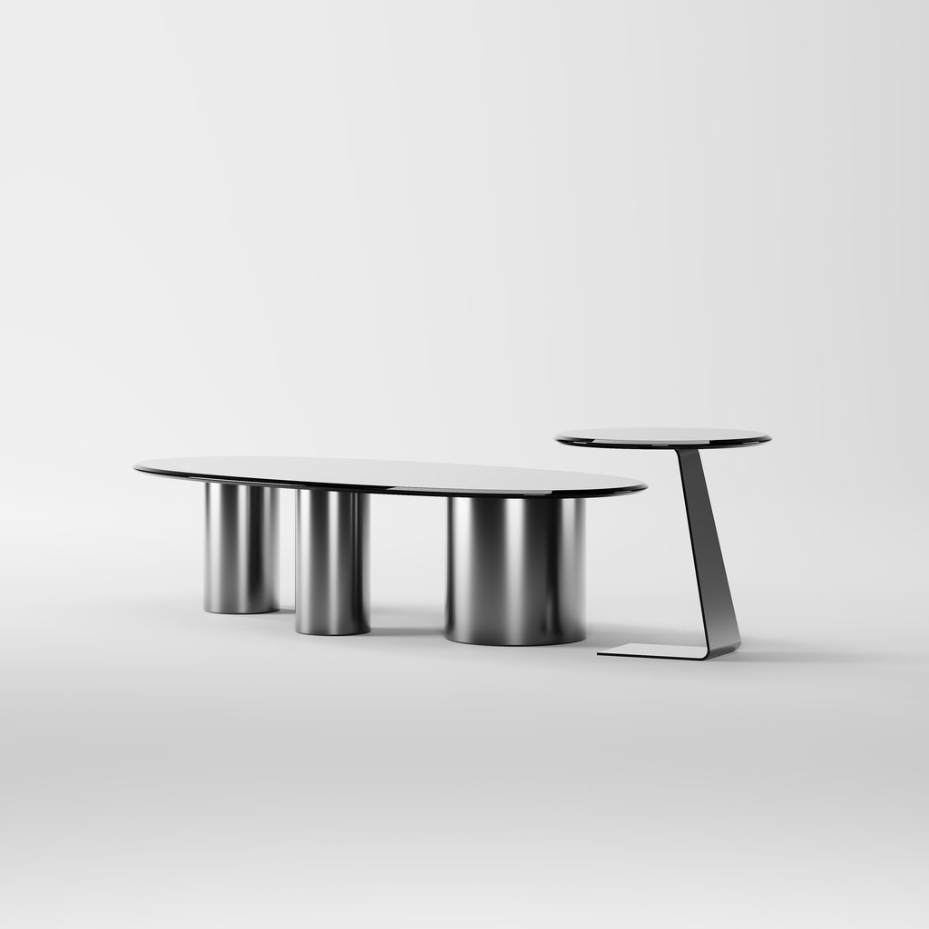 Asymmetrical Sculptural Coffee Table Set for Hotel Lobby CT-1012
