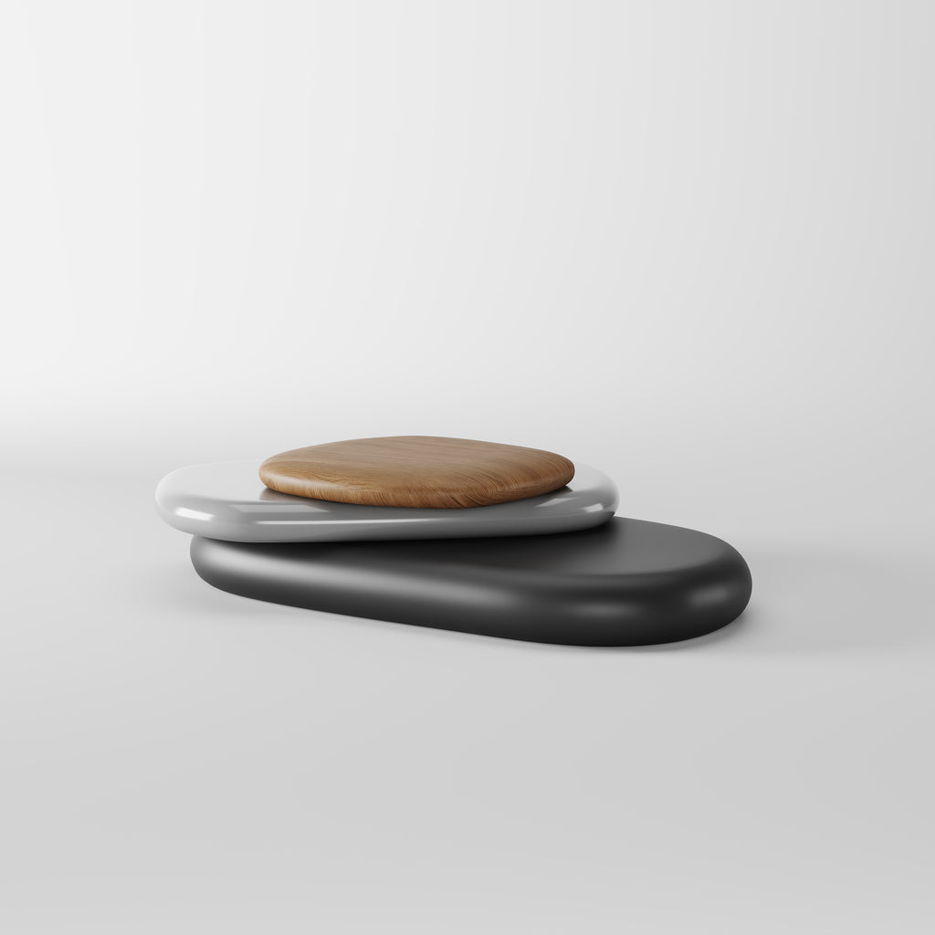 Stacked Stone Shape Nesting Coffee Table for High-end Residence CT-1013