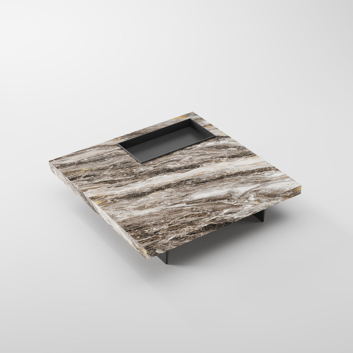 Marble Top Metal Base Coffee Table for Luxury Living Room CT-1014