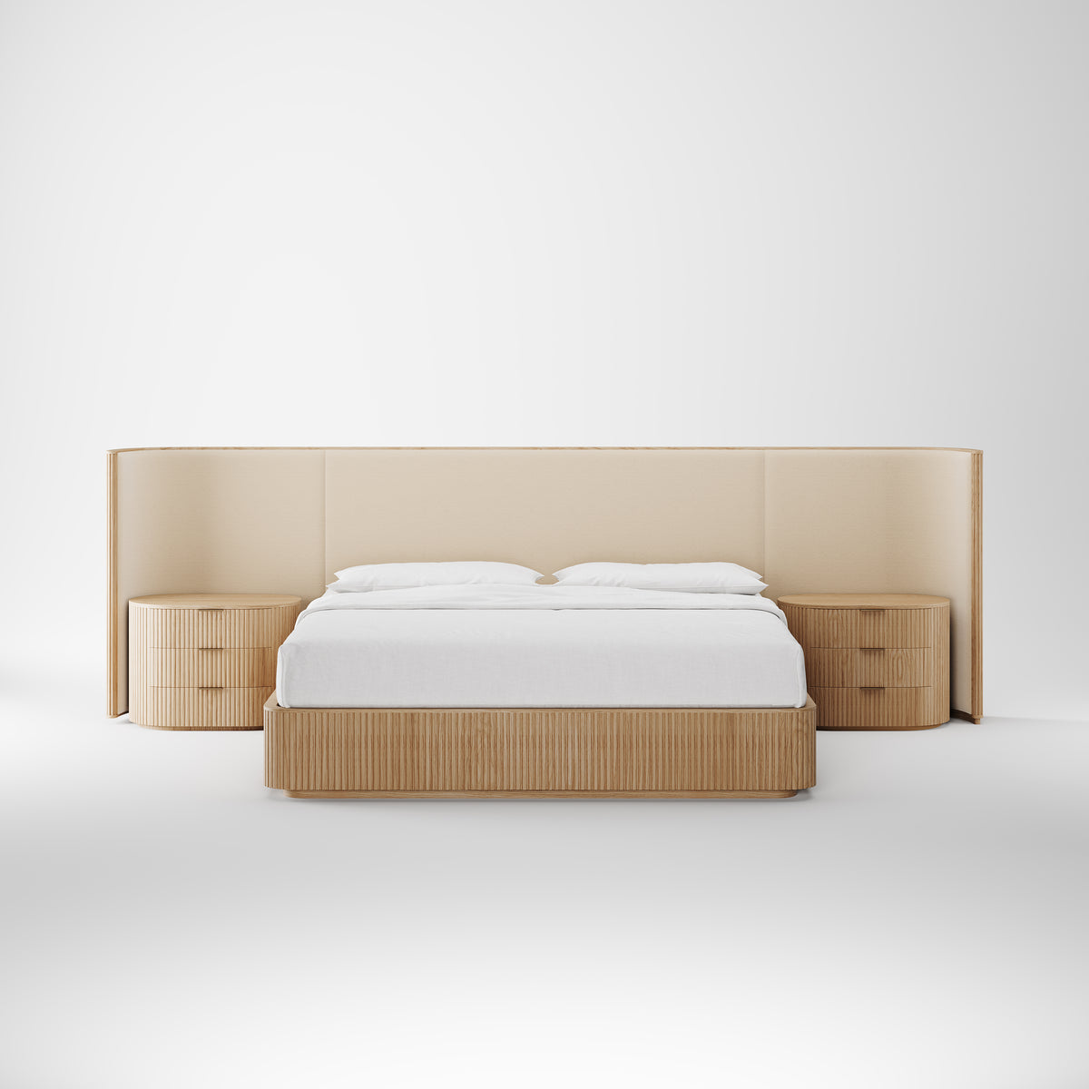Minimalist Wood Headboard Bed DB-1001