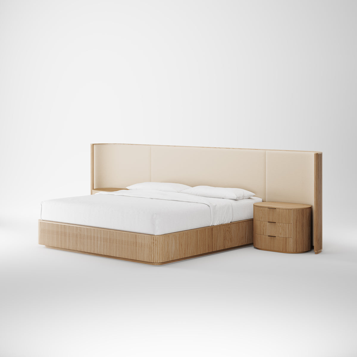 Minimalist Wood Headboard Bed DB-1001