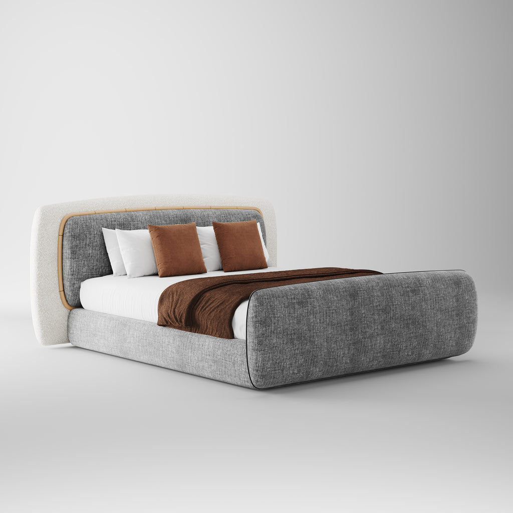 Two-tone Upholstered Platform Bed DB-1002