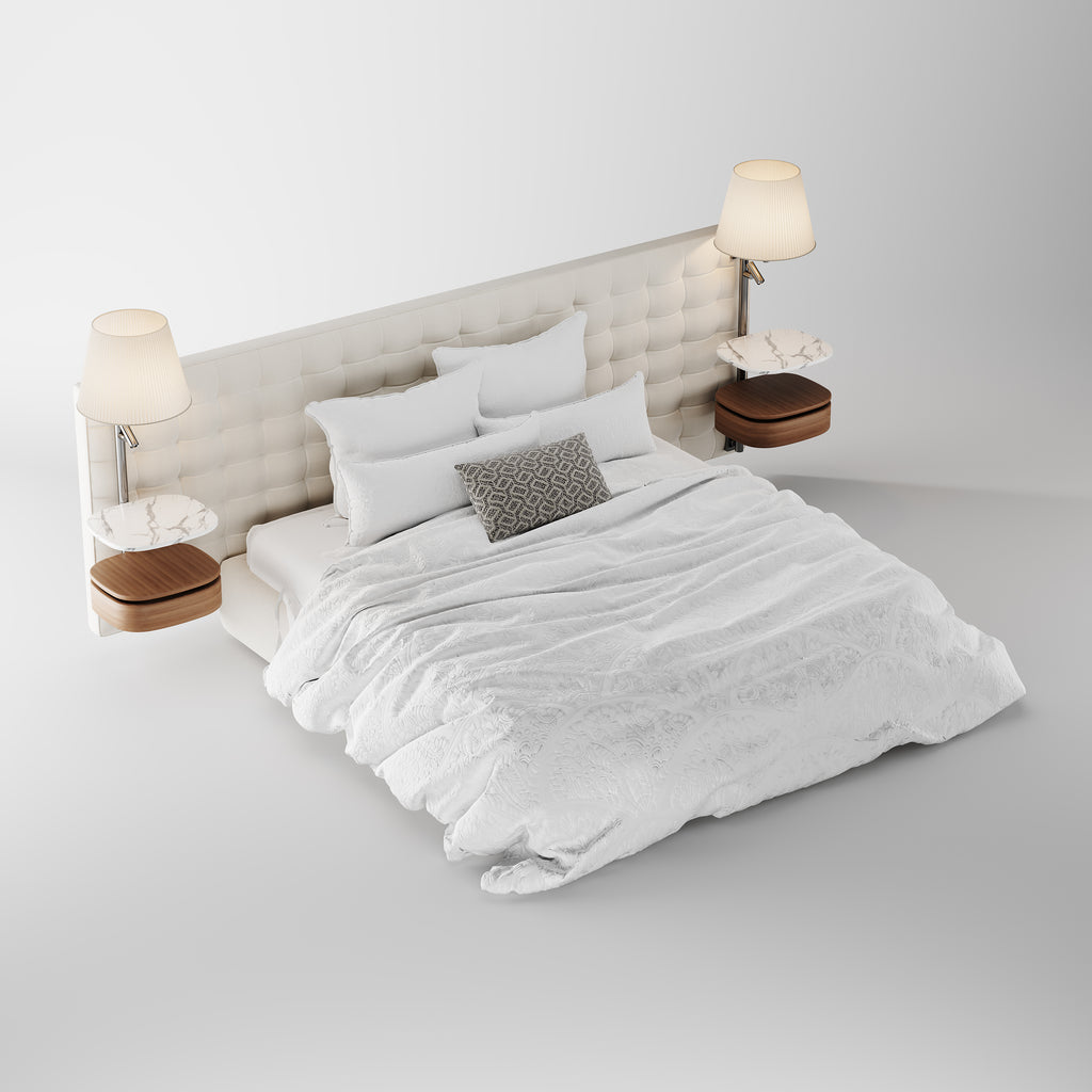 Classic Fabric Headboard Bed DB-1004