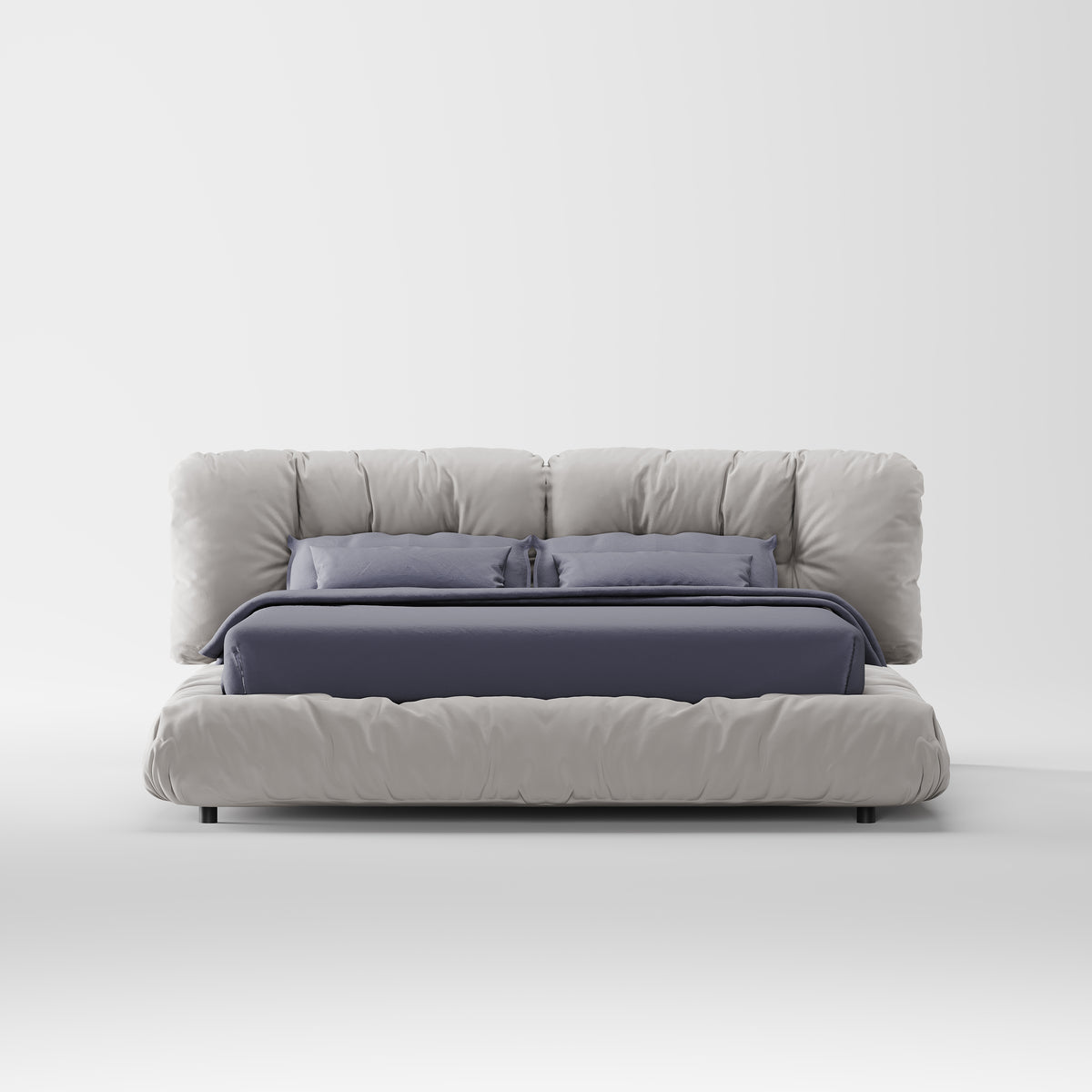 Plush Fluffy Upholstered Platform Bed DB-1005