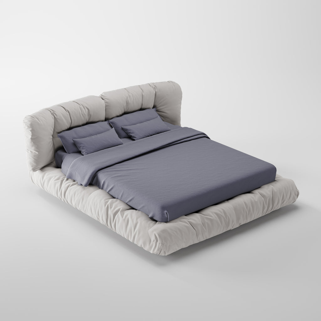 Plush Fluffy Upholstered Platform Bed DB-1005
