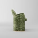 Textured Green Fabric Accent Armchair DC-1008
