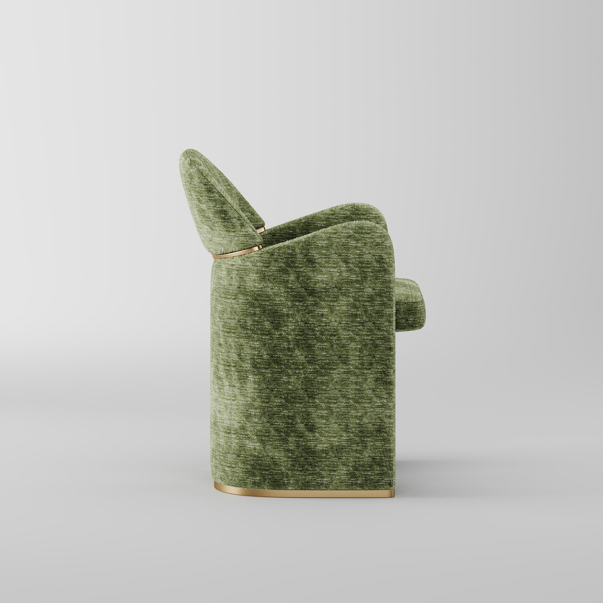 Textured Green Fabric Accent Armchair for Leisure Space DC-1008