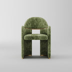 Textured Green Fabric Accent Armchair DC-1008