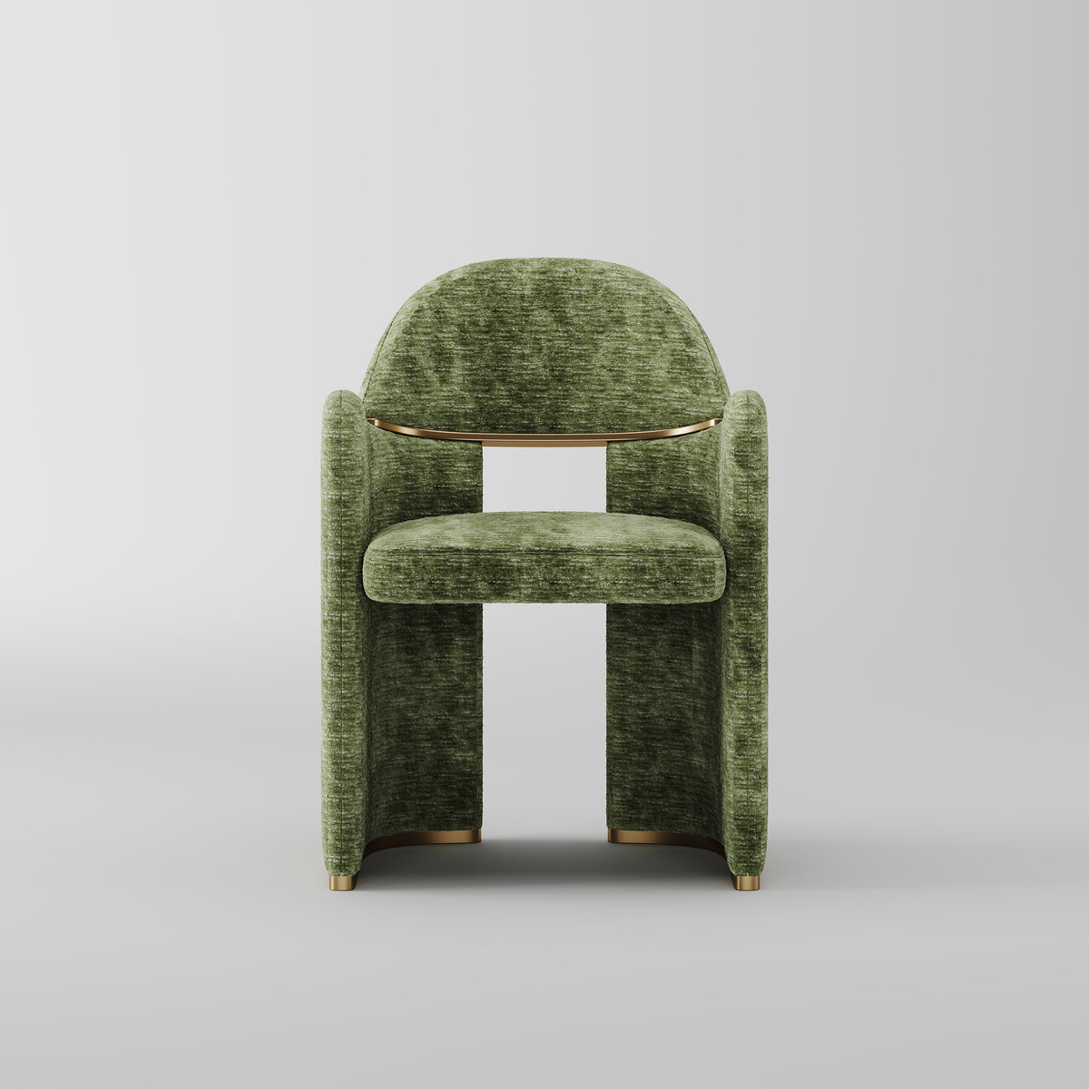 Textured Green Fabric Accent Dining Chair DC-1008