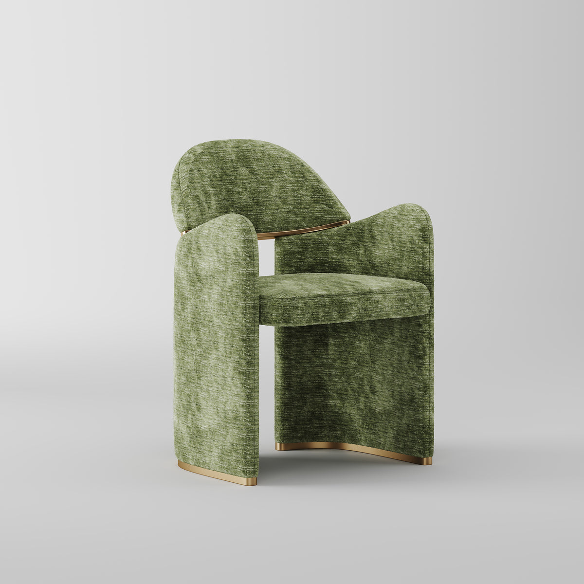 Textured Green Fabric Accent Dining Chair for Home Dining Room DC-1008