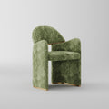 Textured Green Fabric Accent Armchair for Leisure Space DC-1008