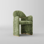 Textured Green Fabric Accent Armchair DC-1008