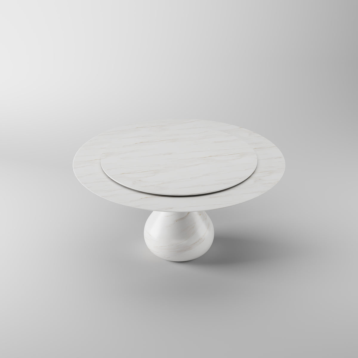 Sculptural White Base Dining Table for High-end Apartment DT-2004