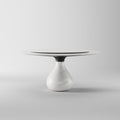 Sculptural White Base Dining Table for High-end Apartment DT-2004