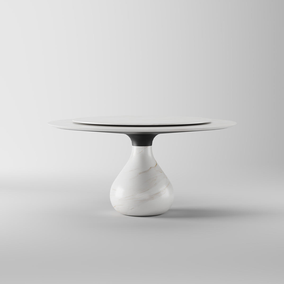 Sculptural White Base Dining Table for High-end Apartment DT-2004
