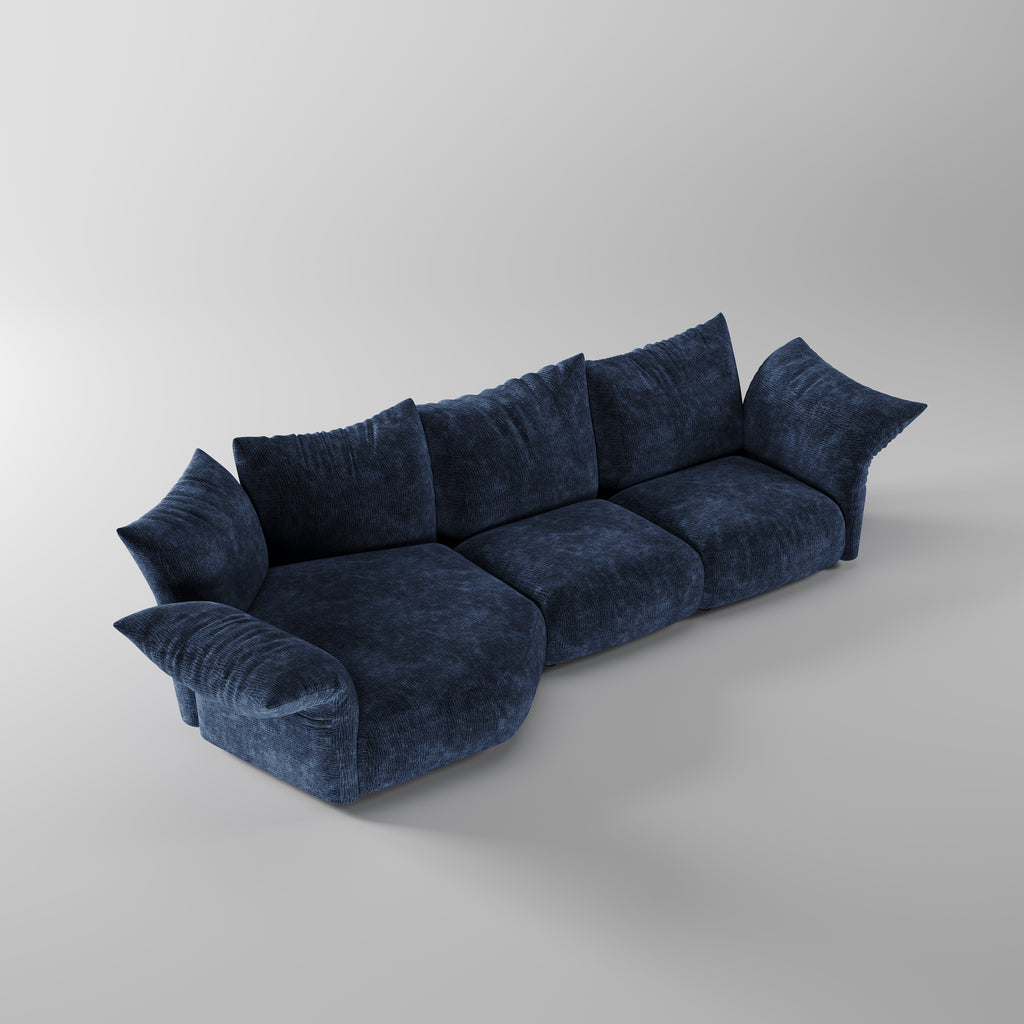 Deep Blue Modular Fabric Sofa for Hotel Lobby Project SF-1007