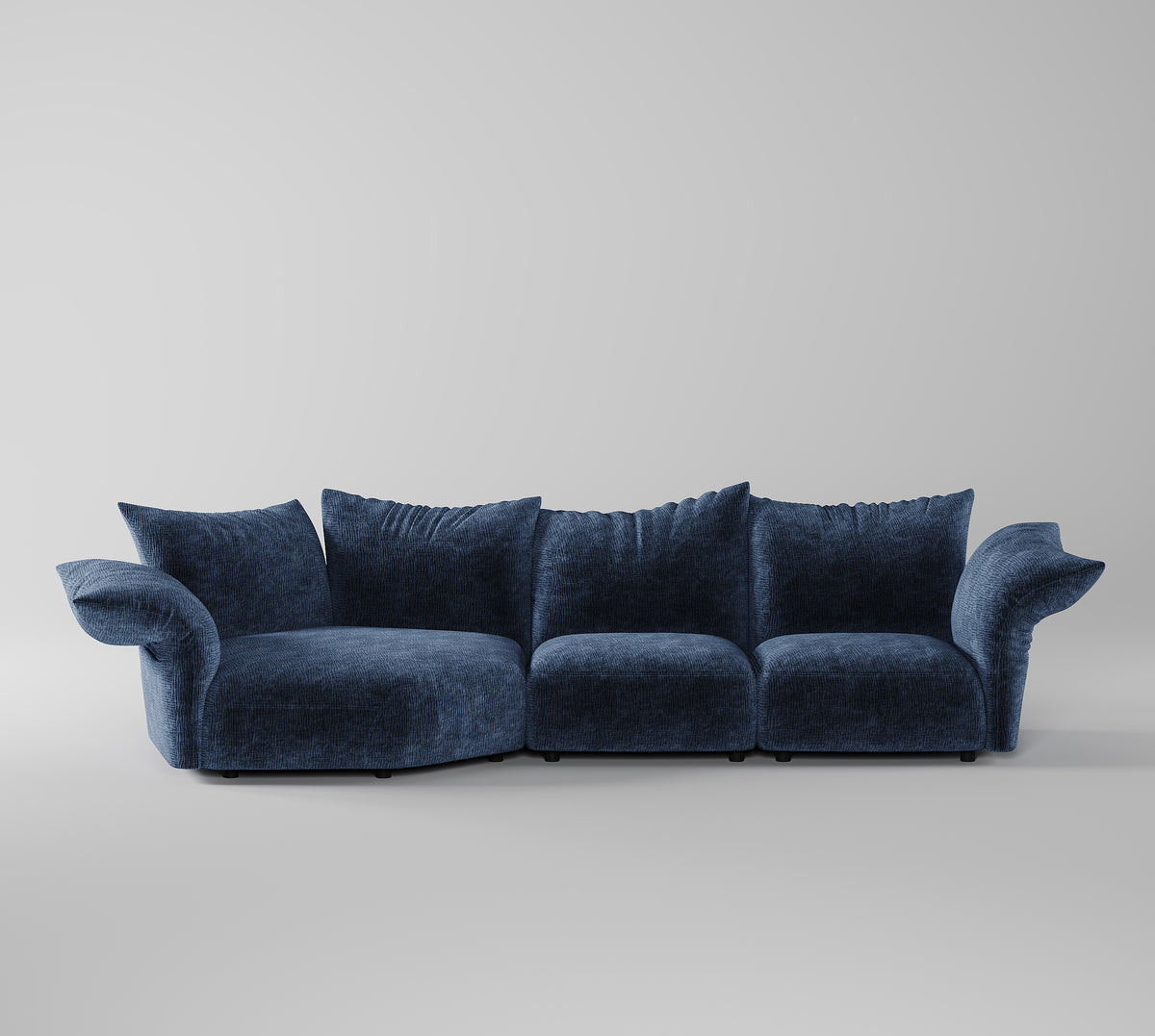 Deep Blue Modular Fabric Sofa for Hotel Lobby Project SF-1007