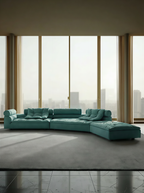 Custom Arc Fabric Sofa SF-1018