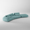 Custom Arc Fabric Sofa for Commercial Villa Project SF-1018