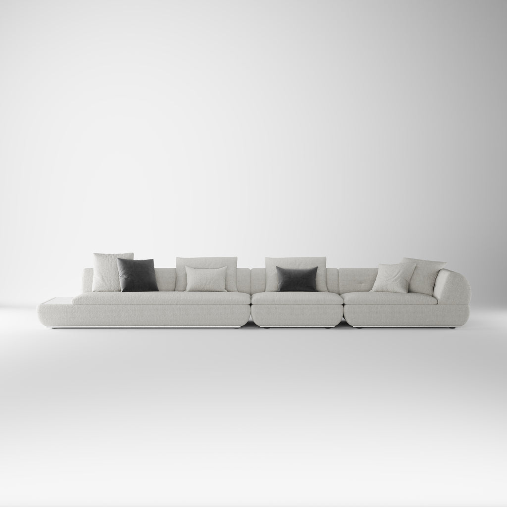 Neutral Tone Fabric Sofa for Hotel Guest Room SF-1019