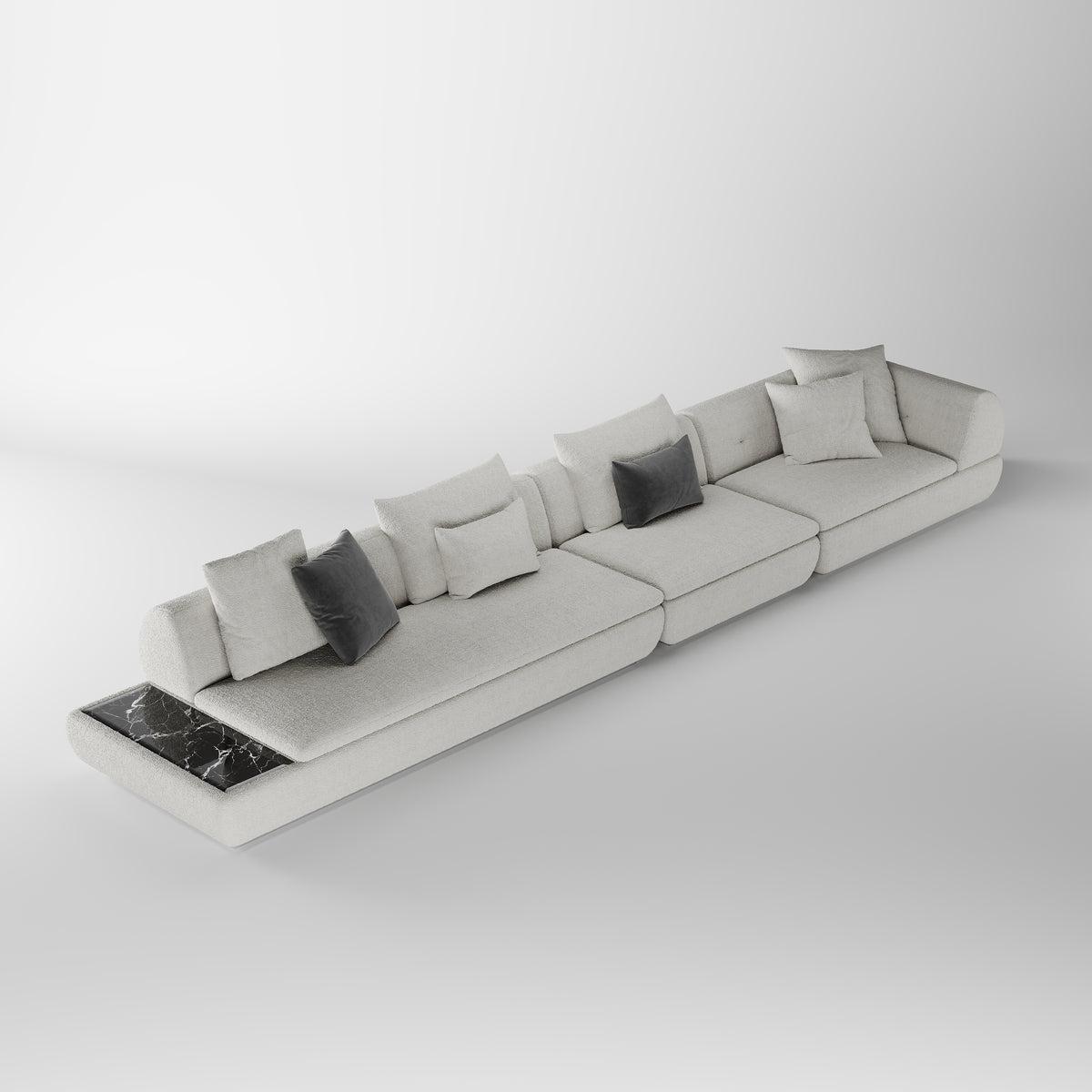 Neutral Tone Fabric Sofa for Hotel Guest Room SF-1019
