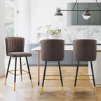 Upholstered 30'' Counter Stool with Metal Frame(Set of 2)