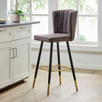 Upholstered 30'' Counter Stool with Metal Frame(Set of 2)